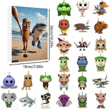 (Type F) Figure Toys 24 Day Tung Sahur Advent Calendar Tralalero Tralala Tung Sahur Figure Countdown Calendar Collection Decoration Gifts