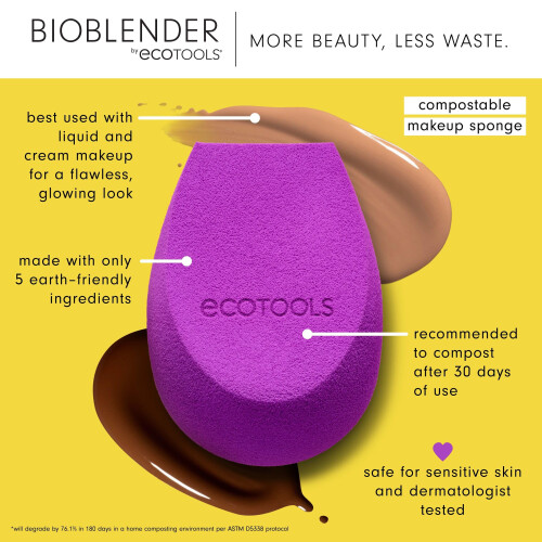 EcoTools EcoTools Bioblender Makeup Sponge, Compostable Makeup 1