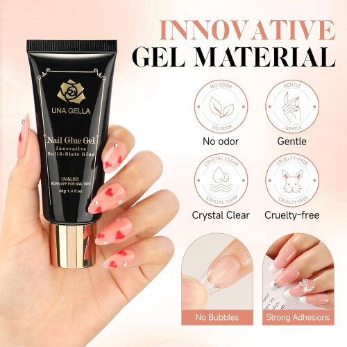 UNA GELLA Gel Nail Glue, Solid 2