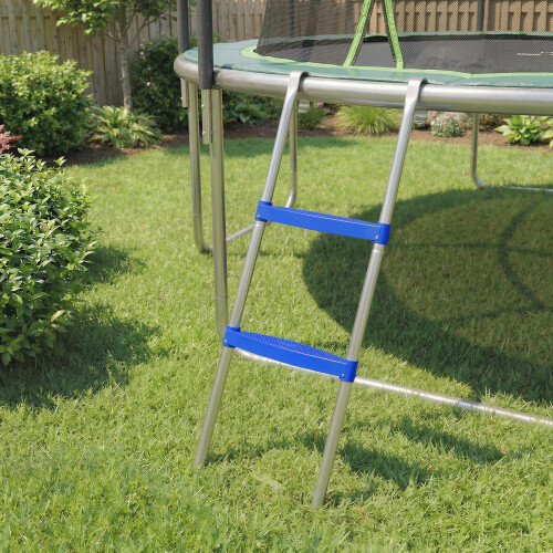 SPORTNOW Trampoline Ladder, 2-Steps with Horizontal Wide Steps