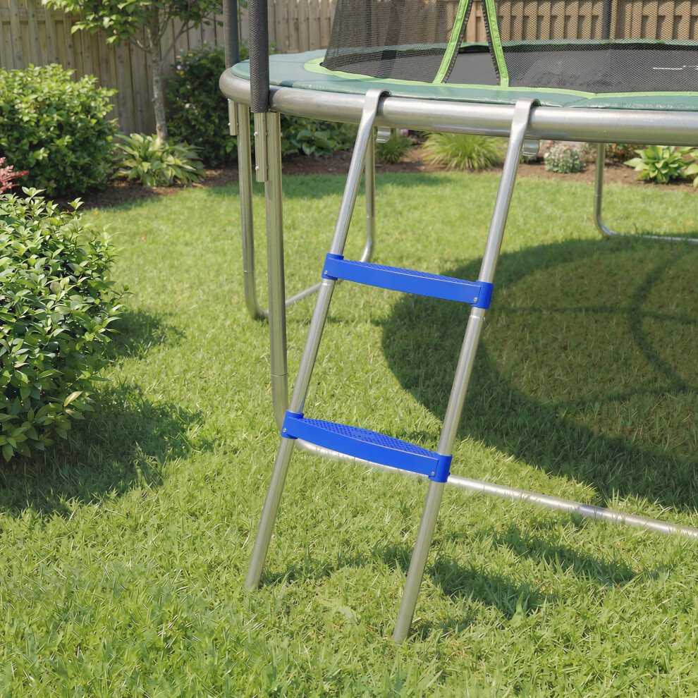 Sportnow Trampoline Ladder, 2-Steps With Horizontal Wide Steps