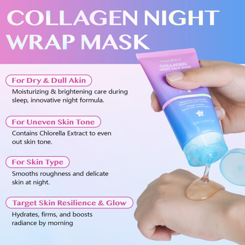 Collagen Night Wrapping Mask,Collagene Mask,Collagen Overnight 1