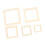205pcs Hollow Wood Frames 5 Sizes Natural DIY 5