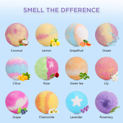 efloral 12pcs Bath Bombs Gift Set 1