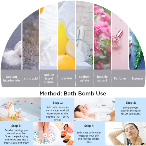 efloral 12pcs Bath Bombs Gift Set 2