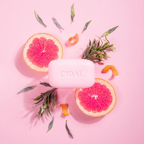 Cidal Pink Grapefruit Cleansing Bar Soap, 2