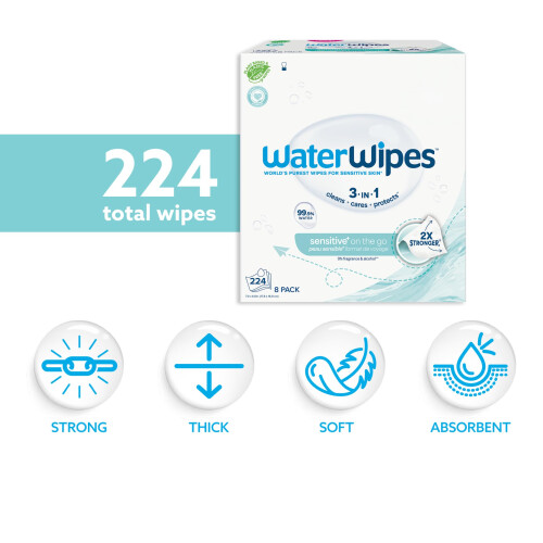 WaterWipes WaterWipes Sensitive+ On The Go Wipes, 1