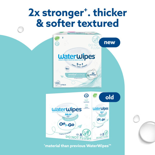 WaterWipes WaterWipes Sensitive+ On The Go Wipes, 2