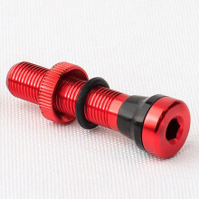 4 Pièces Vélo Schrader A / V Vannes 40mm CNC Mamelon Anodisé Usiné pour Vélo Tout Térrain Vélo de Route Jantes Tubeless, Rouge