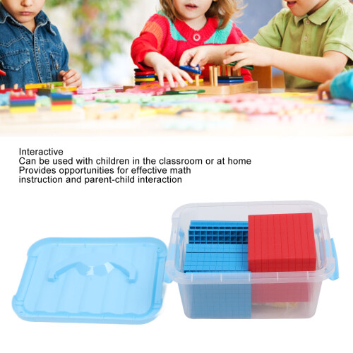 Base Ten Blocks Classroom Set, Plastic, Hands-On Math Learning Tools 2