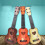 Simulation 4-saitige verstellbare Ukulele 35 cm Khaki 6
