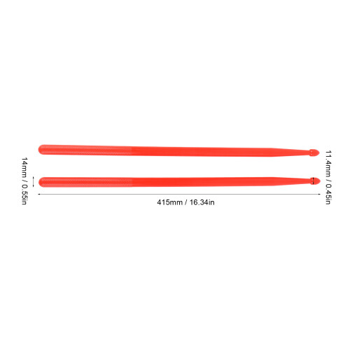 2PCS Nylon Drumsticks for Percussion, Red Portable Replacement Drums 1