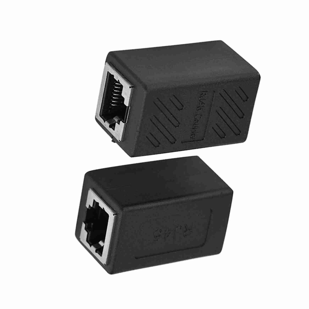 2X Rj45 Lan Extender Coupler Black 7340572608598
