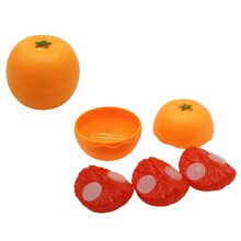 (Premium version - peelable oranges) Kids Plastic Hamburger Play Food Toy Set