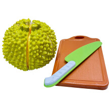 (High-quality version-the whole durian with knife b) Kids\' Plastic Hamburger Play Food Toy Set