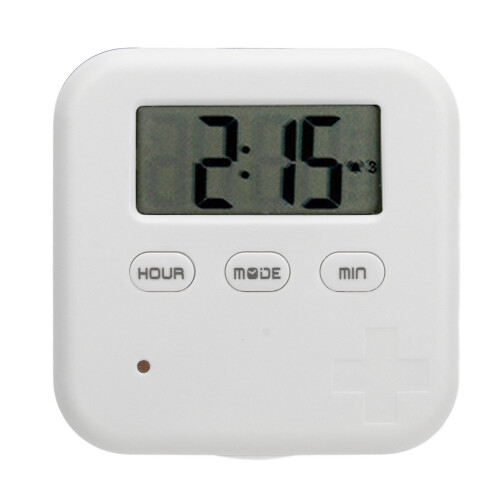 Portable Medicine Box Timer, 4 Compartments Grey 1