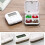 Grey Portable Medicine Box with Timer & Reminder 4-Compartment Medication Case 5
