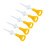 5 pcs Yellow Rubber Golf Tees, Smooth Surface, 36g, Training Kit 13