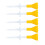 5 pcs Yellow Rubber Golf Tees, Smooth Surface, 36g, Training Kit 15