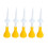 5 pcs Yellow Rubber Golf Tees, Smooth Surface, 36g, Training Kit 16