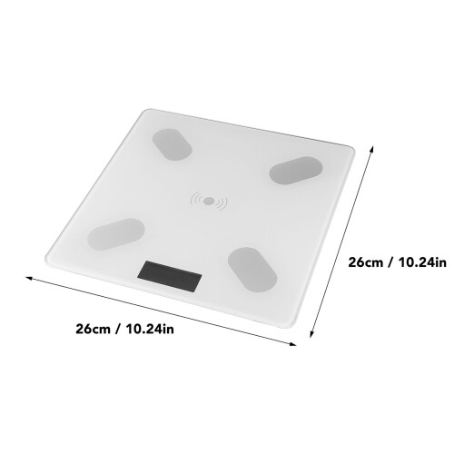 Digital Weight Scale 26x26 cm White 150mAh CR2032 1