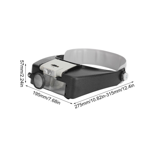 Headband Magnifier 1.5X 3X 8.5X 10X LED Light 1