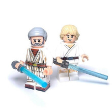 Luke Skywalker Obi-Wan Kenobi Custom Lego Star Wars A New Hope Jedi Minifigures B