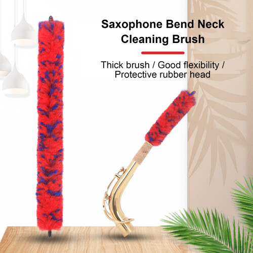 Durable Sax Neck Cleaner with Bendable Steel Wire Protective Rubber High Quality 1