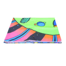 230x180cm Blacklight Mushroom Skull Tapestry with UV Fluorescent Polyester