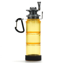 (Yellow) Pocket All-in-One Fishing Rod Multifunctional Portable Fishing Bottle for Starter Fisherman