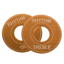 2 Stück Aluminiumlegierungs-Schalterdichtungen für E-Gitarre, 3-Gang-Umschalter-Indicator-Ringe, Gold