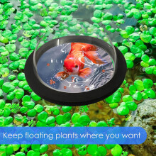 (Black base acrylic cover, 2pcs) Fish Tank Floating Plant Corral Durable EVA Material Fish Dome for Keeps Aquatic Plants Safely