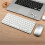 Wireless  Keyboard Mouse Three Mode Keyboard Rechargeable Keyboard Mouse Support Tablet Laptop Computer Black 1