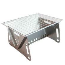 RéChaud de Camping Portable en Acier Inoxydable RéChaud de RandonnéE UltraléGer Barbecue à Charbon de Bois BrûLeur à Bois CuisinièRe