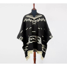 (Green) Clint Eastwood Western Cowboy Poncho Serape replica handmade of faux-alpaca wool D