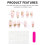 (1456 Long Ladder, L) 10Pcs Gradient Press On Nails for Wedding Party 5