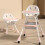Sakura Pink Height-Adjustable High Chair with Tray 12