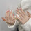 (1456 Long Ladder, M) 10Pcs Gradient Press On Nails for Wedding Party 5