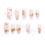 (1456 Long Ladder, M) 10Pcs Gradient Press On Nails for Wedding Party 7