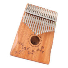 17-Schlüssel Mahagoni Daumenklavier Mini-Fingerharfe mit Stimmschlüssel