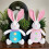 2Pcs Easter Bunny Decorations Easter Gnomes, LED Easter Decor Handmade Swedish Tomte Doll, Spring Decorations for Home 3