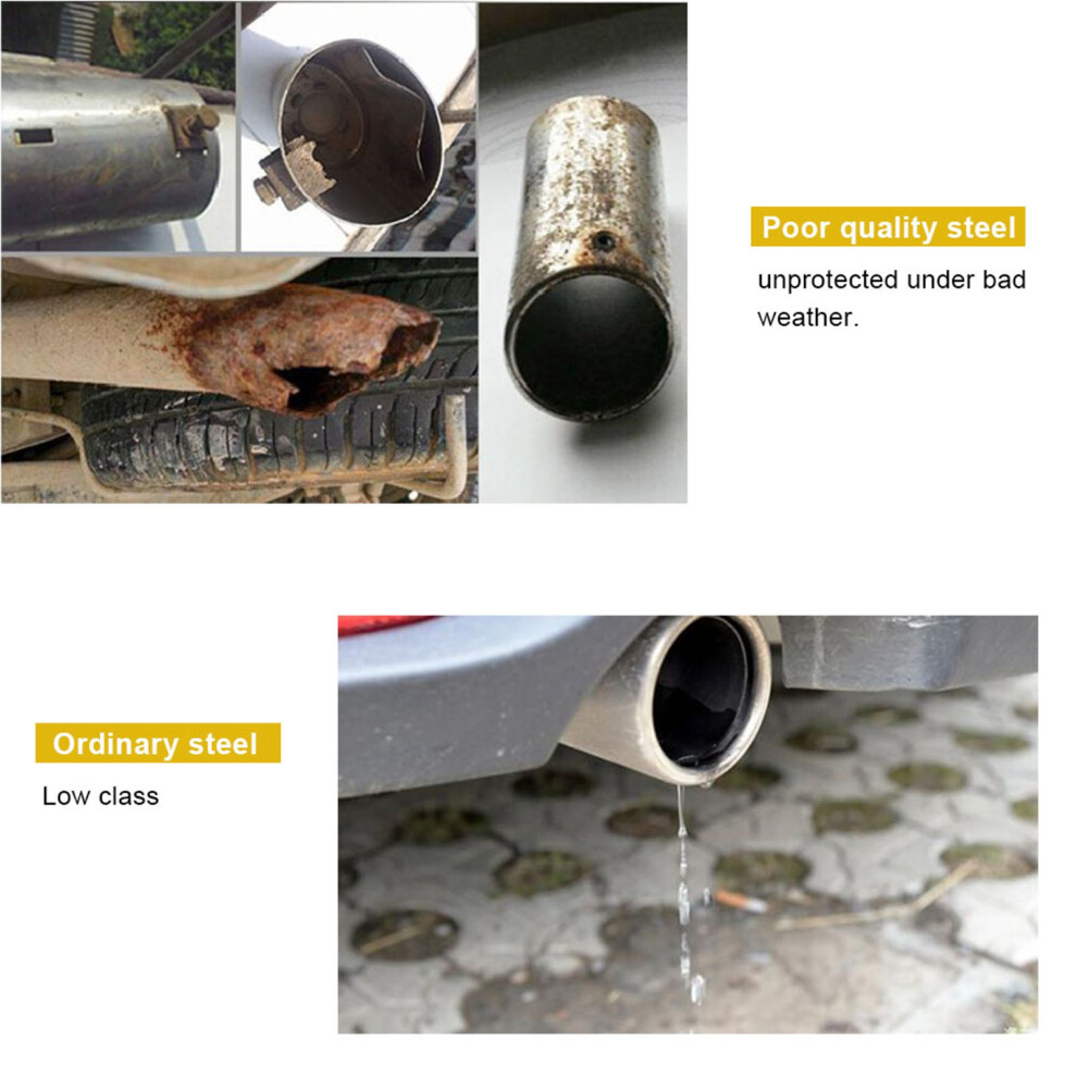 Carbon Fiber Exhaust Tip 63Mm Inlet 89Mm Outlet Glossy For Cars Suv 7661392747091