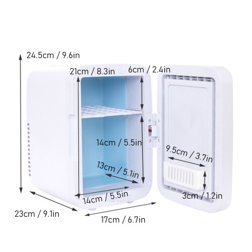 Mini Fridge 12V Portable Car 3.8L Inner 14x13x21cm 1