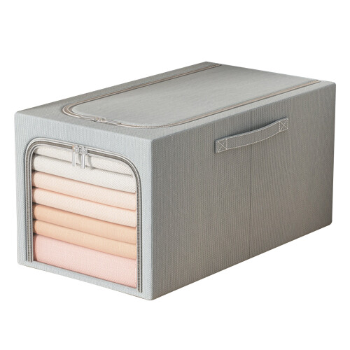 (Gray, Deepening Version) Foldable Waterproof Clothes Storage Box 2