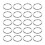 20Pcs Spring O-Rings 1.61in Dia 0.2in Thick Silver 2