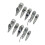 (S) Glitter Silver Pointed Fake Nails for Stage Performance 2