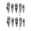 (S) Glitter Silver Pointed Fake Nails for Stage Performance 9