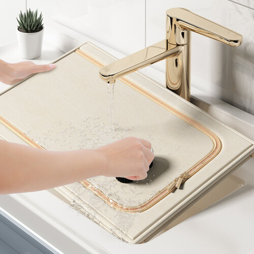 (Beige, Deepening Version) Foldable Waterproof Clothes Storage Box 1