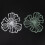 5PCS Iron Flower Wall Art, 2-Layer, White/Green 9