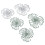 5PCS Iron Flower Wall Art, 2-Layer, White/Green 8